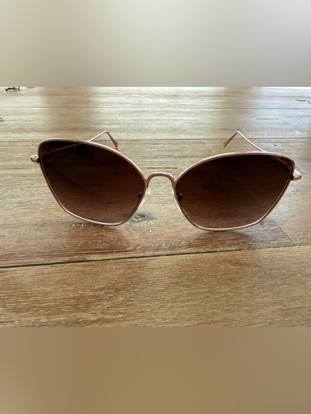 Longchamp Women's Rose Gold Frame Brown Lens Sunglasses